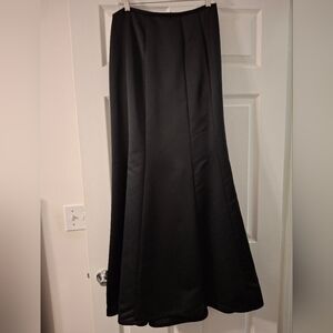 Tadashi Shoji Black Maxi Skirt Formal Evening  Cocktail A Line Long Sz 8 NWT